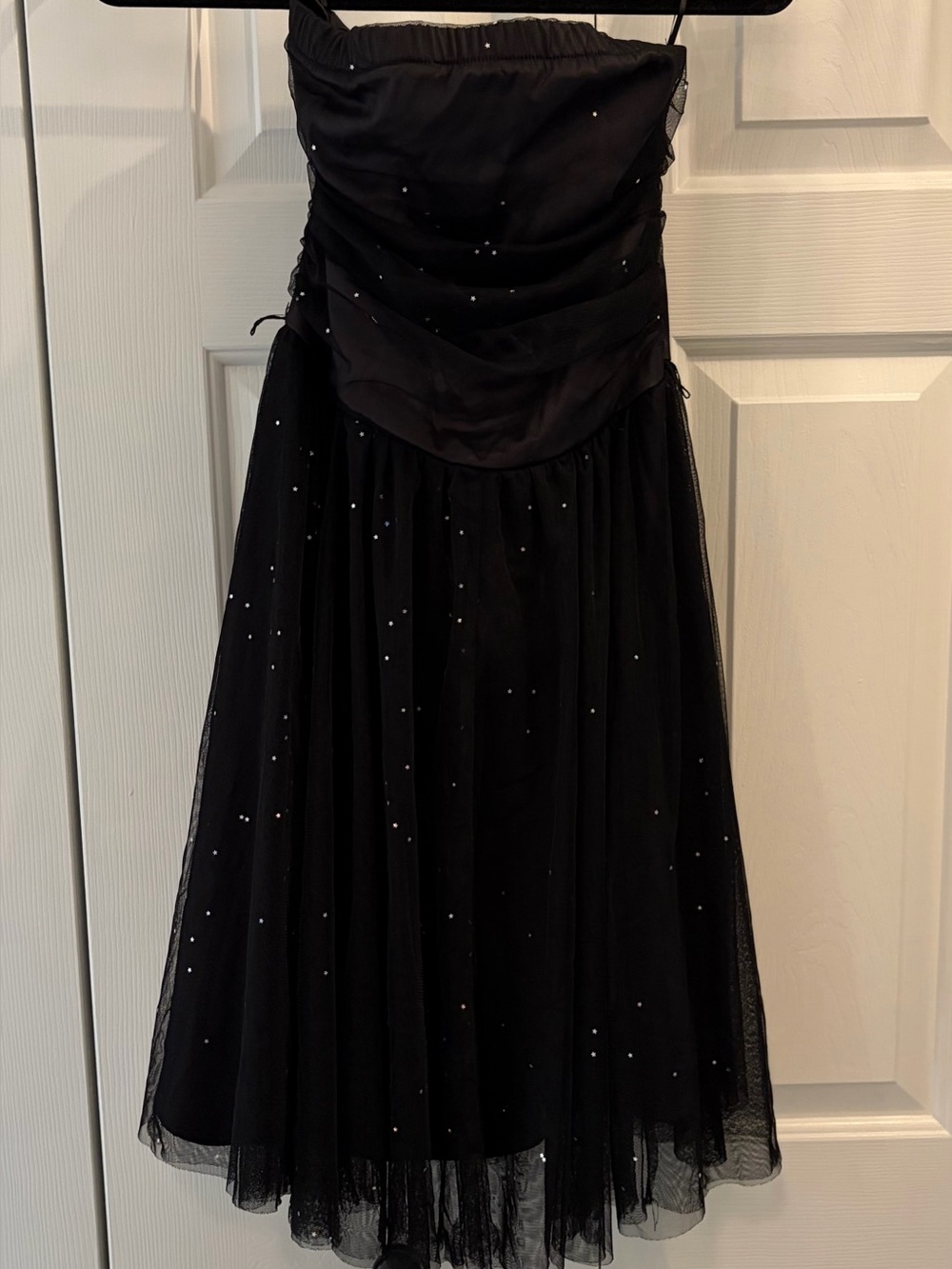 Black Tulle Party Dress -Sparkle Overlay -Jewelry not included - Picture 2 of 2